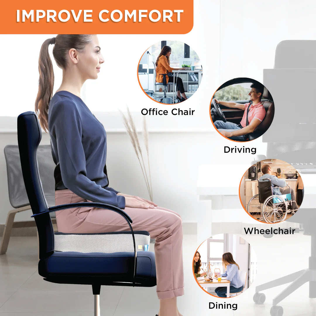VISSCO ORTHOPAEDIC COCCYX CUSHION SEAT | FOR LOWER BACK & TAILBONE PAIN RELIEVER