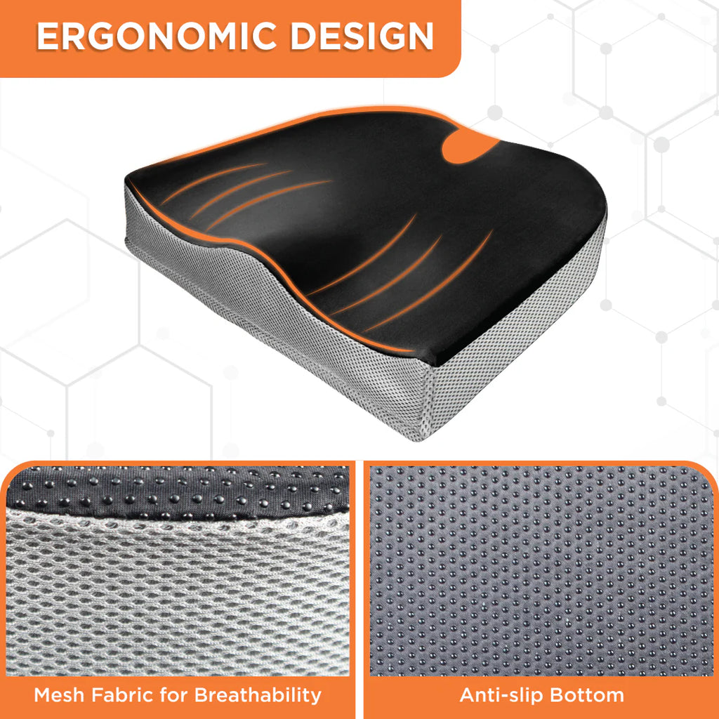 VISSCO ORTHOPAEDIC COCCYX CUSHION SEAT | FOR LOWER BACK & TAILBONE PAIN RELIEVER