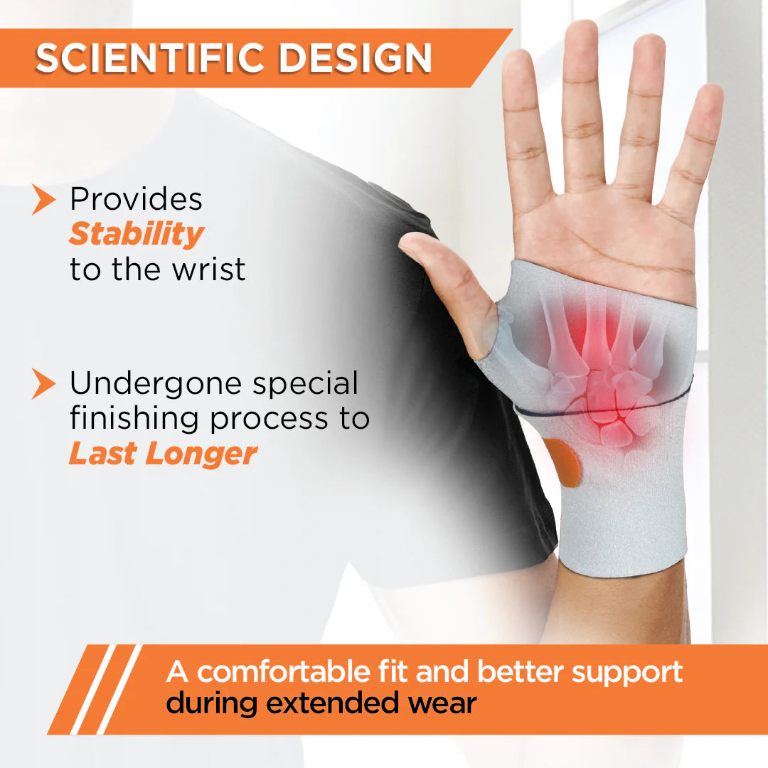 VISSCO NEOPRENE WRIST BRACE - GREY