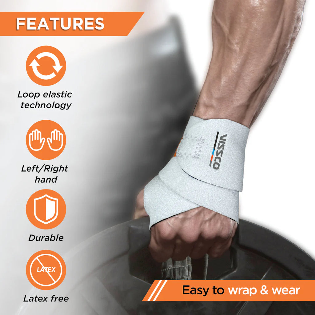 VISSCO NEOPRENE WRIST BRACE - GREY