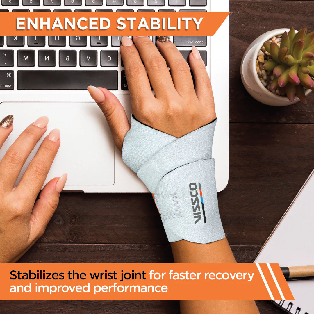 VISSCO NEOPRENE WRIST BRACE - GREY