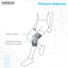 VISSCO NEOPRENE HINGED PATELLA KNEE BRACES (GREY)- SINGLE PIECE