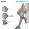 VISSCO NEOPRENE HINGED PATELLA KNEE BRACES (GREY)- SINGLE PIECE
