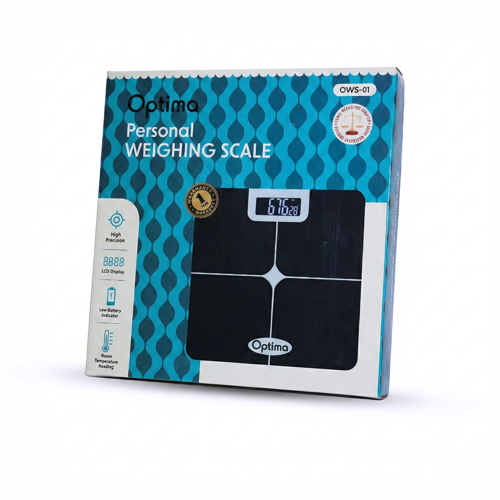 OPTIMA PERSONAL WEIGHTING SCALE MACHINE WITH HIGH PECISION LCD DISPLAY