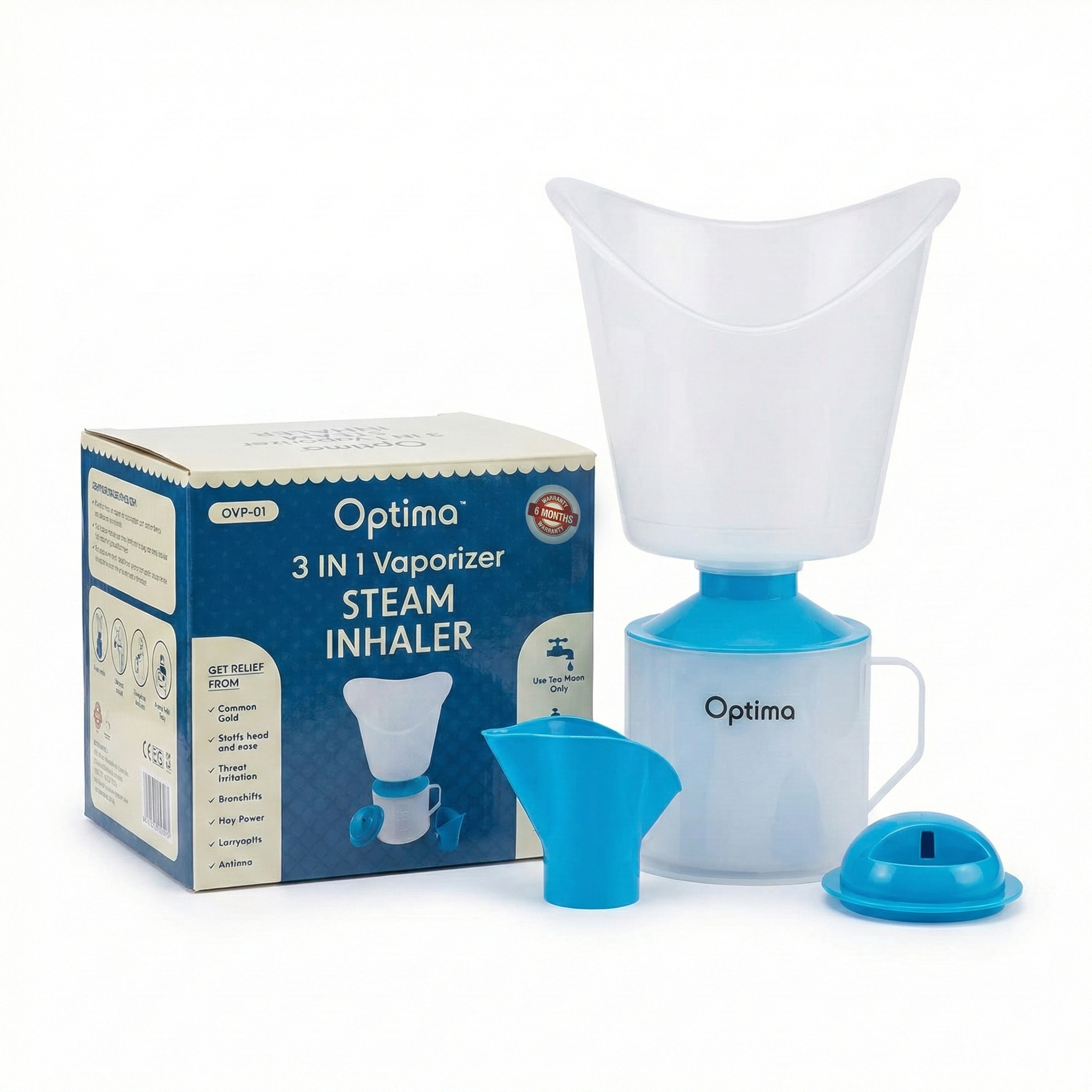 OPTIMA 3-IN-1 VAPORIZER STEAM INHALER FOR COLD