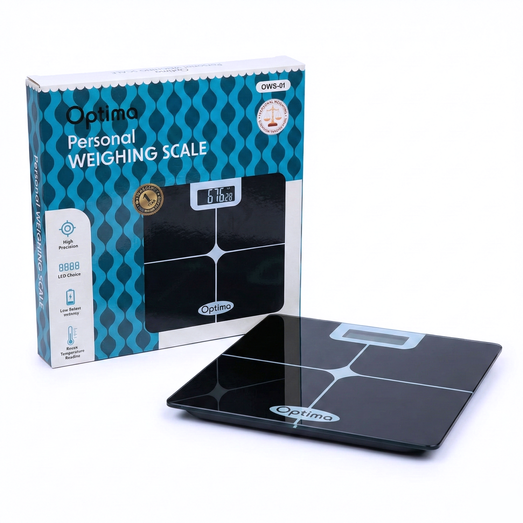 OPTIMA PERSONAL WEIGHTING SCALE MACHINE WITH HIGH PECISION LCD DISPLAY