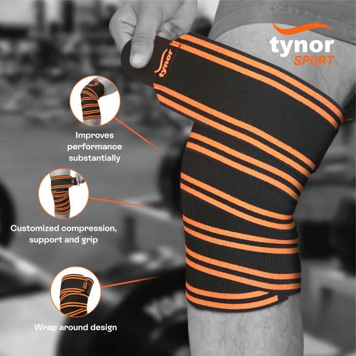 TYNOR WEIGHT LIFTING KNEE WRAP ( 104 )