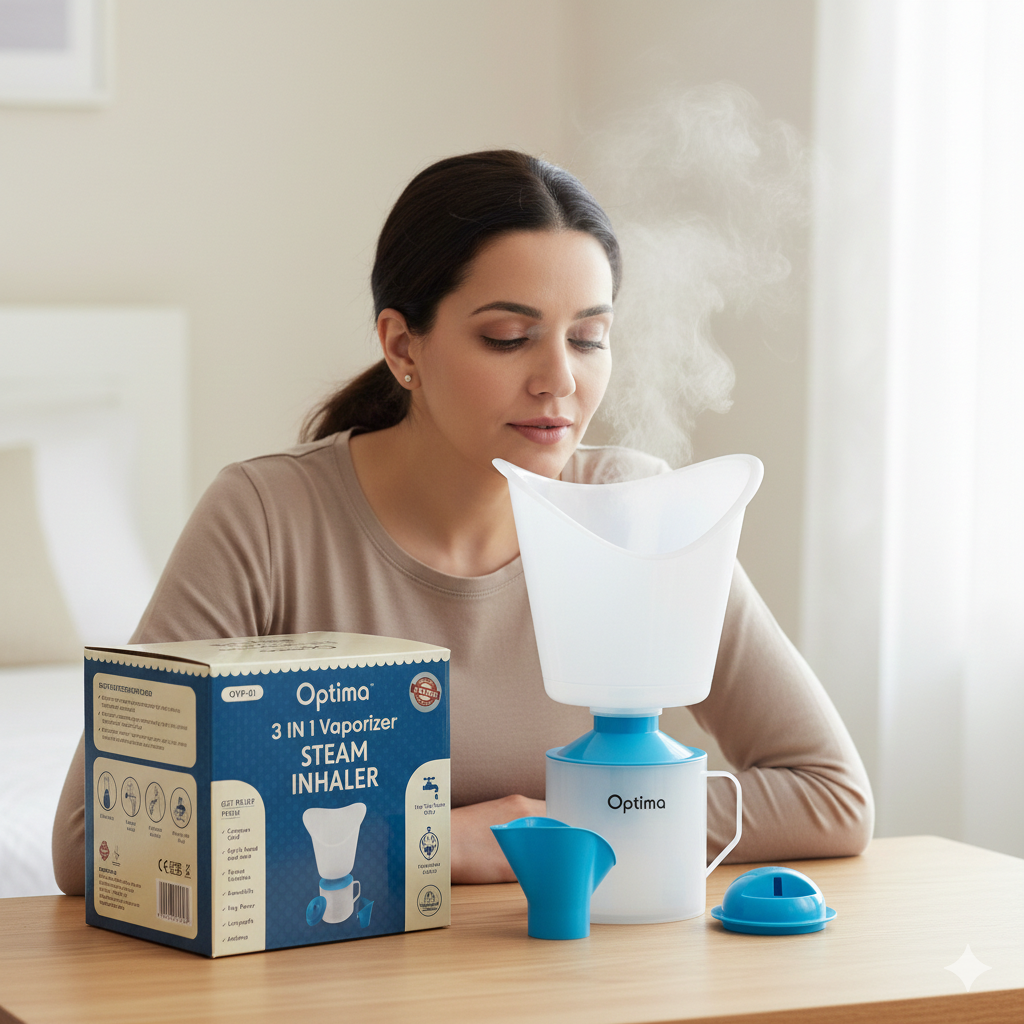 OPTIMA 3-IN-1 VAPORIZER STEAM INHALER FOR COLD