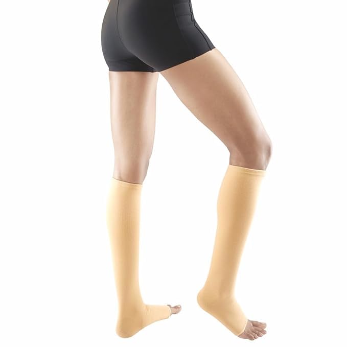 VISSCO MEDICAL COMPRESSION STOCKINGS (BELOW KNEE)- BEIGE