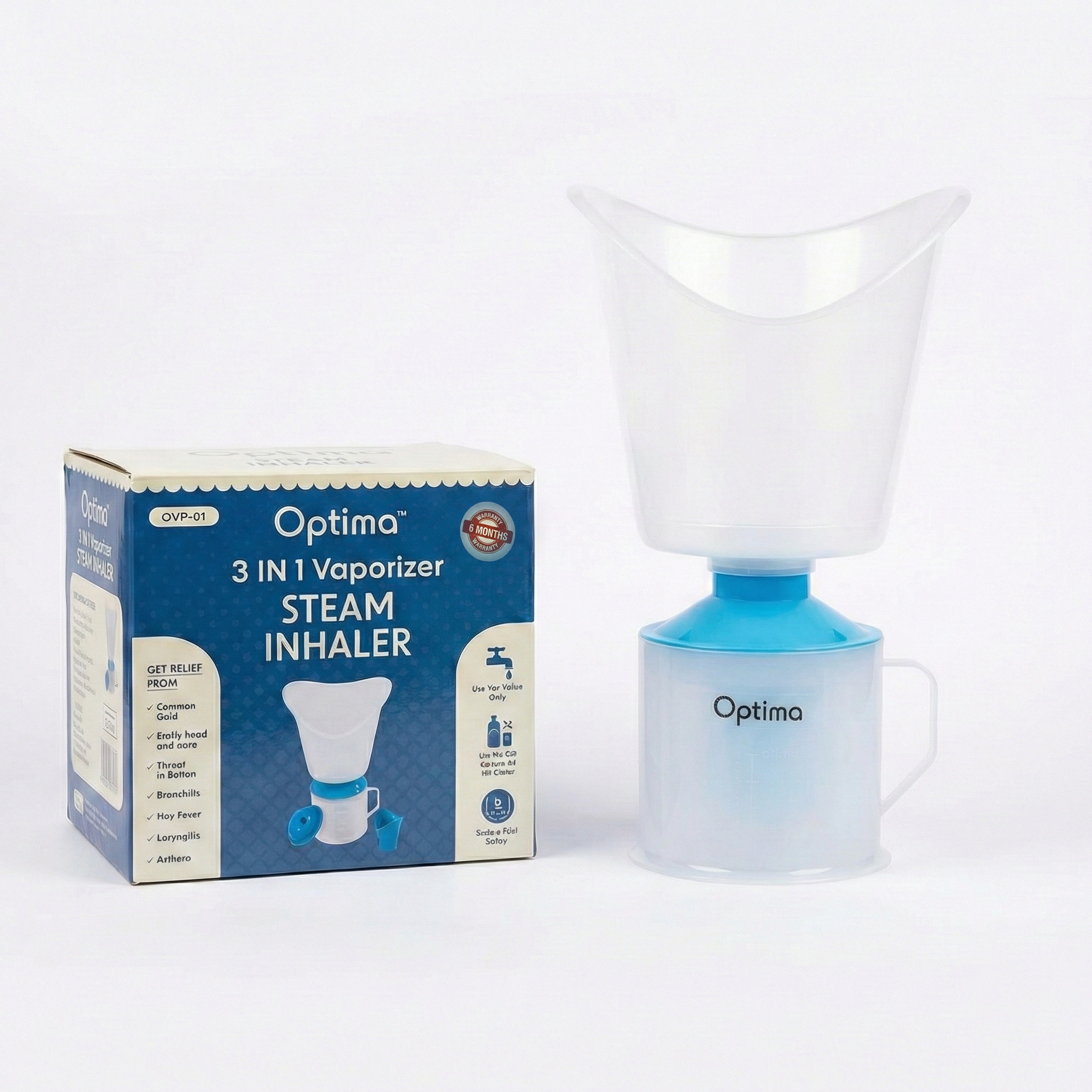 OPTIMA 3-IN-1 VAPORIZER STEAM INHALER FOR COLD