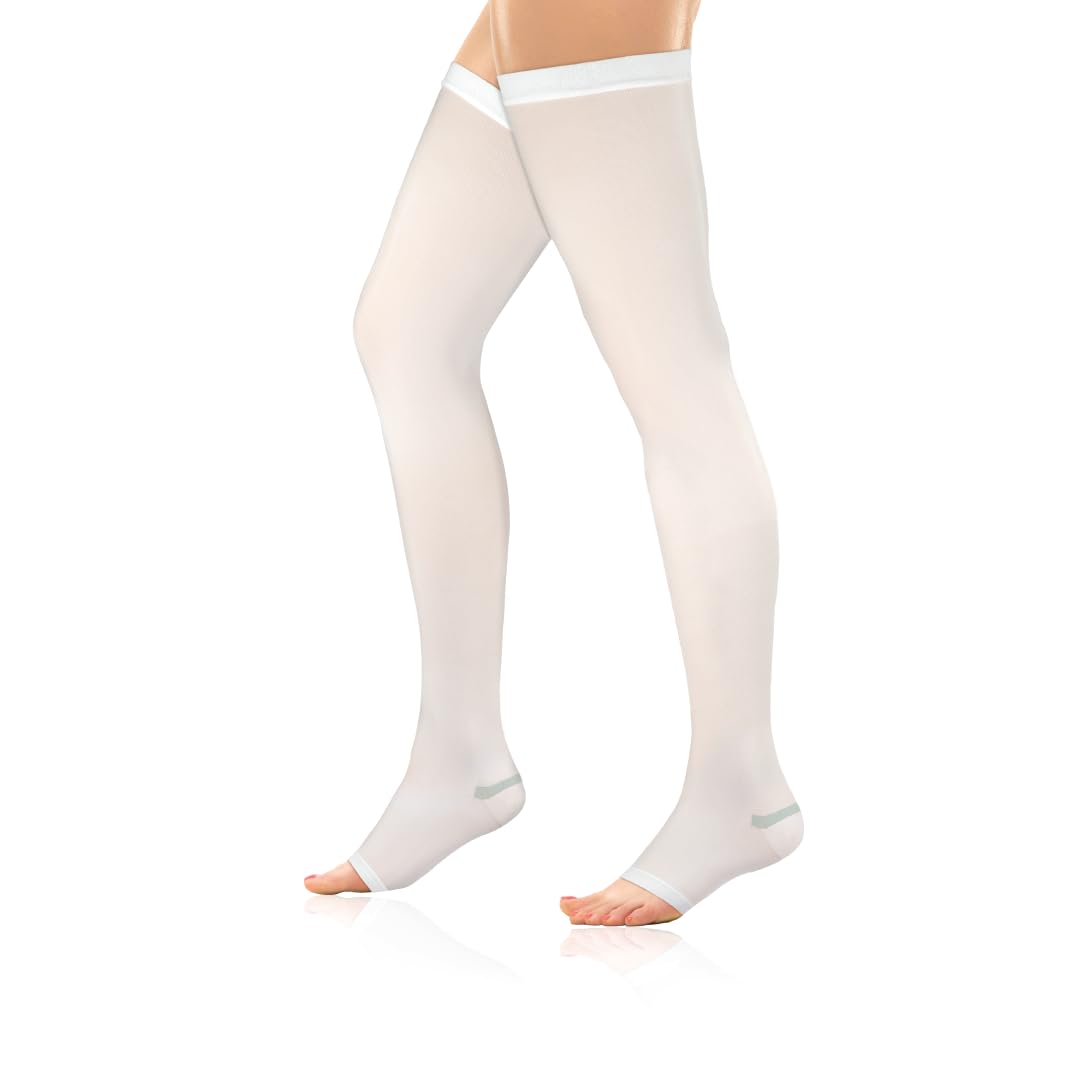 VISSCO ANTI-EMBOLISM - KNEE (MILD SUPPORT) | IMPROVE BLOOD CIRCULATION (WHITE)