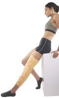 VISSCO KNEE BRACE - LONG (19" BRACE) | IDEAL FIRM KNEE SUPPORT THAT LIMITS KNEE MOTION & STABILIZES KNEE- BEIGE