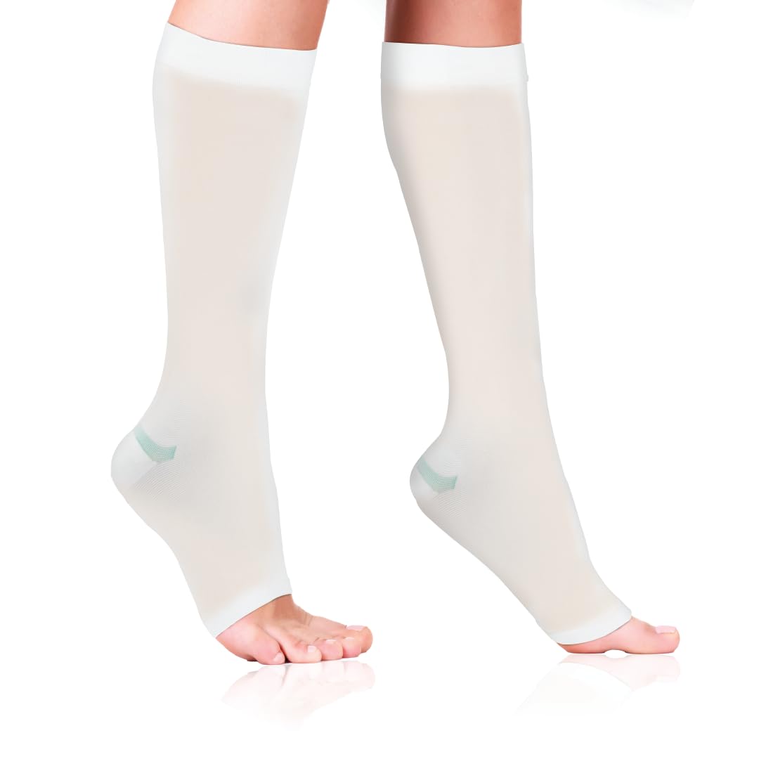 VISSCO ANTI-EMBOLISM - KNEE (MILD SUPPORT) | IMPROVES BLOOD CIRCULATION (WHITE)