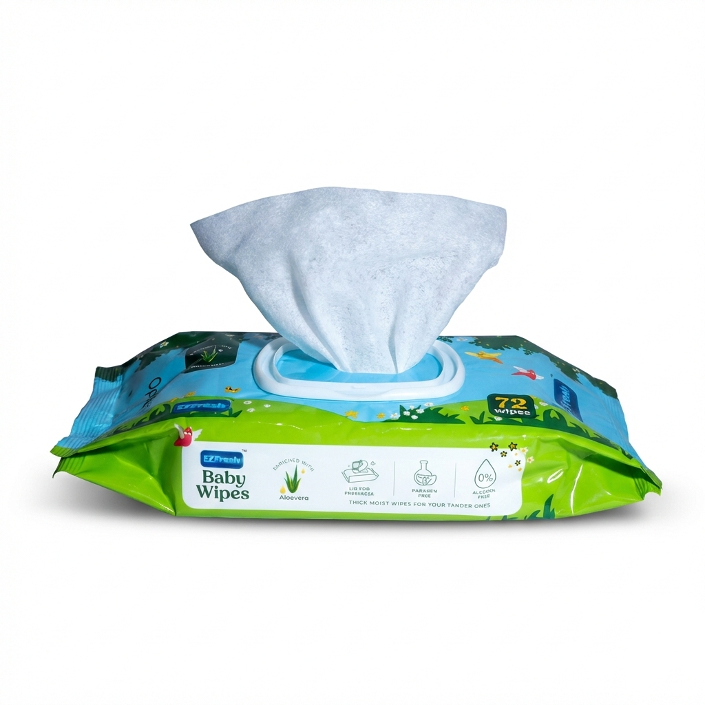 OPTIMA BABY WIPES WITH ALOE VERA (72 WIPES)