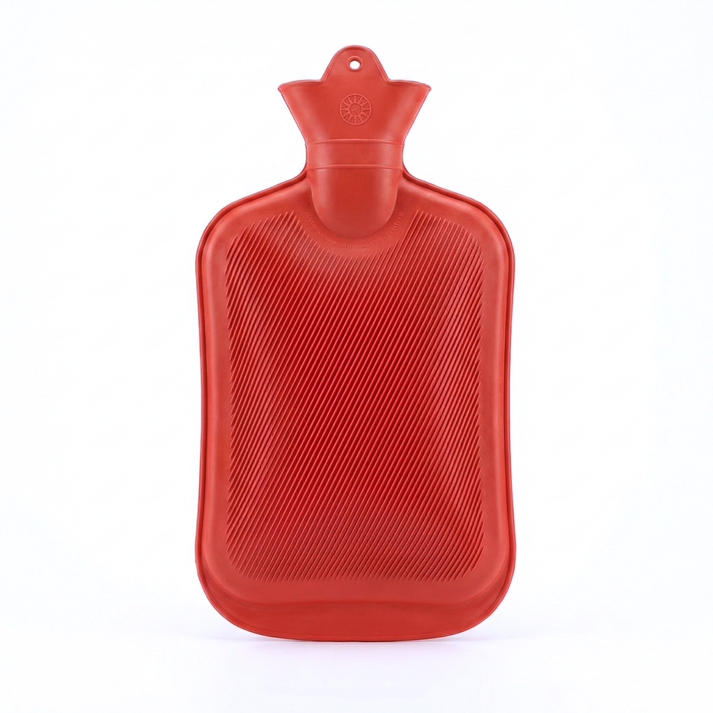 OPTIMA 2L HOT WATER BOTTLE ( RED ) FOR PAIN RELIEF – LEAK -PROOF, DURABLE & FLEXIBLE