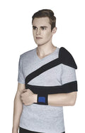 VISSCO ELASTIC SHOULDER IMMOBILIZER WITH CAP (FIRM SUPPORT) - BLACK
