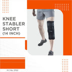 VISSCO KNEE STABLER - SHORT (14" BRACE) | IDEAL FIRM KNEE SUPPORT THAT LIMITS KNEE MOTION - BLACK