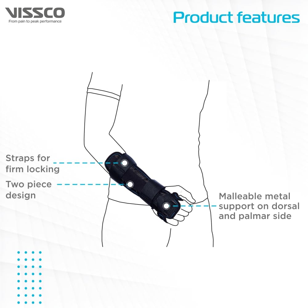 VISSCO FOREARM BRACE- LONG (BLACK)