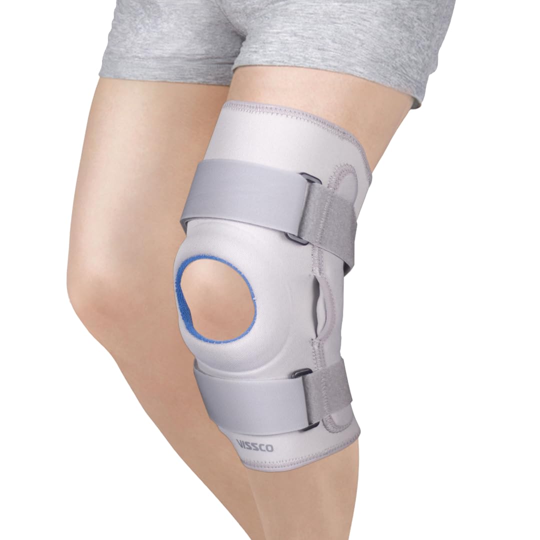 VISSCO NEOPRENE HINGED KNEE STABILIZER - GREY ( SINGLE PIECE)