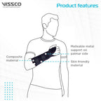 VISSCO ELASTIC WRIST SUPPORT (21CM) | PROVIDES FIRM SUPPORT FOR COLLES FRACTURE- BLACK