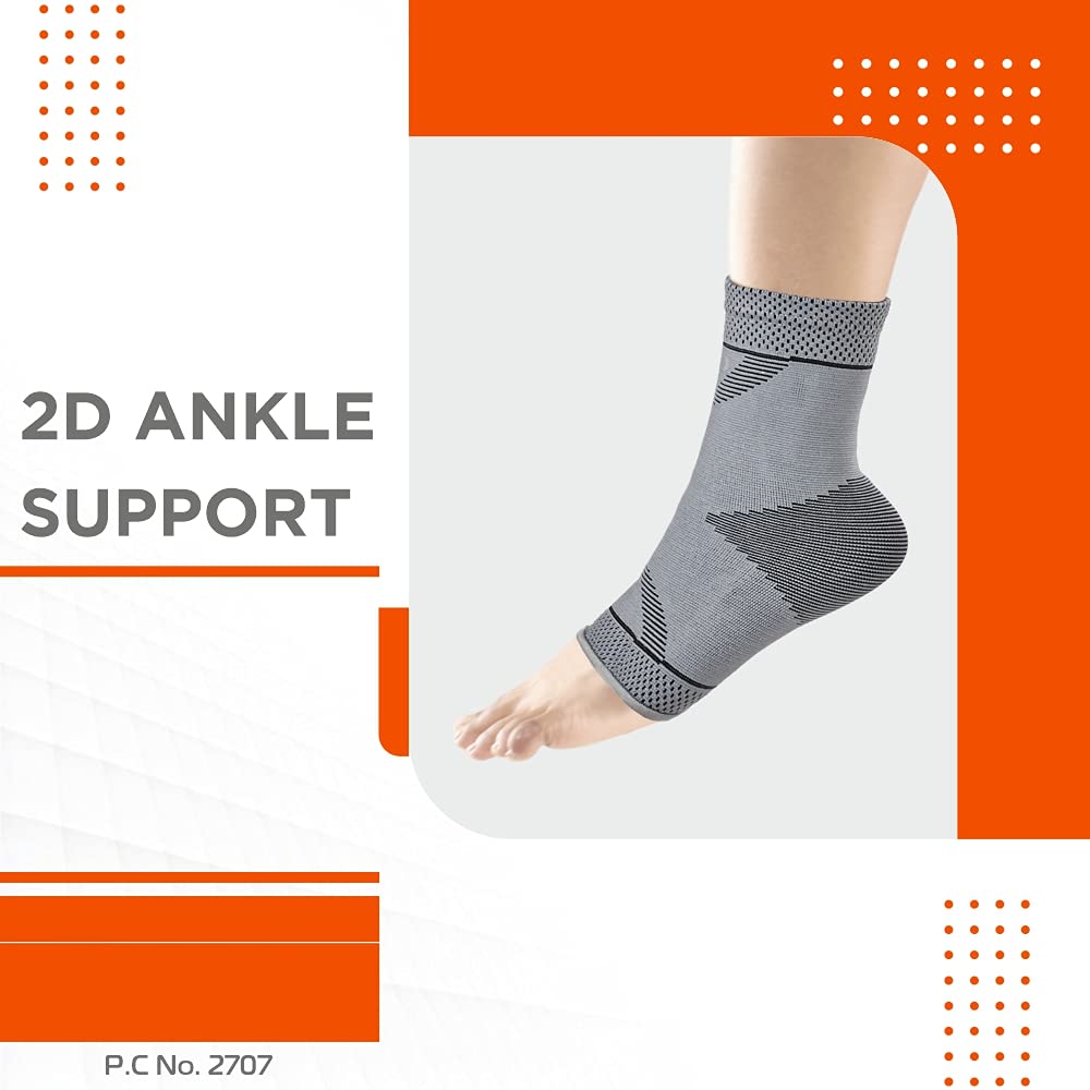 VISSCO 2D ANKLE SUPPORT (GREY)