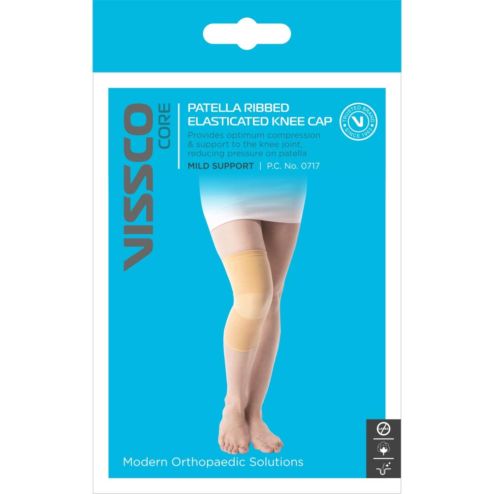 VISSCO PATELLA ELASTICATED KNEE CAP (BEIGE)