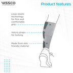 VISSCO LOOP ELASTIC CALF SUPPORT | PROVIDE MILD COMPRESSION TO RELIEF CALF PAIN- GREY (SINGLE PIECE)