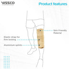 VISSCO KNEE BRACE - SHORT (14" BRACE) IDEAL FIRM KNEE SUPPORT THAT LIMITS KNEE MOTION - BEIGE