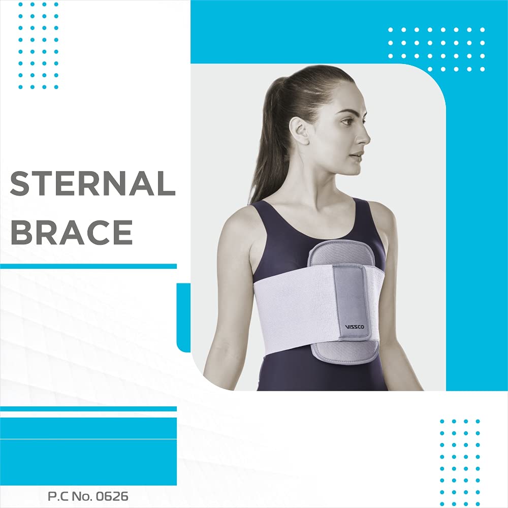 VISSCO STERNAL BRACE (MODERATE SUPPORT)- GREY