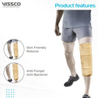 VISSCO KNEE BRACE - SHORT (14" BRACE) IDEAL FIRM KNEE SUPPORT THAT LIMITS KNEE MOTION - BEIGE