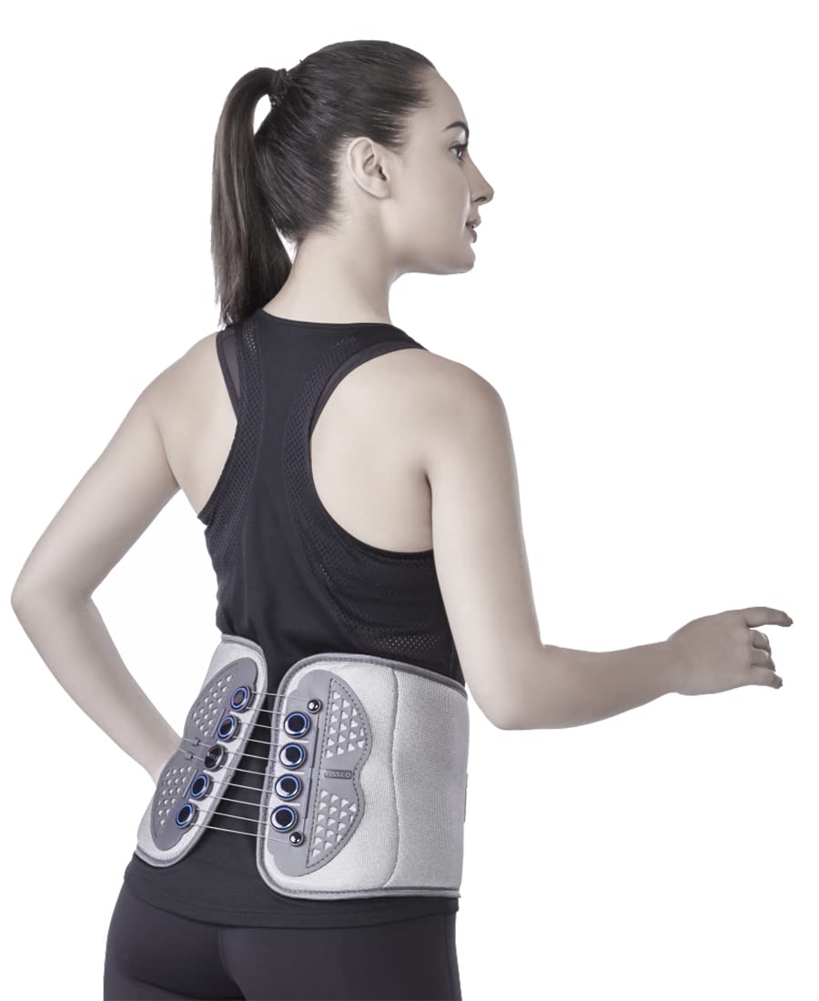 VISSCO FLEXI LACEPULL LS BELT (MODERATE SUPPORT)- GREY