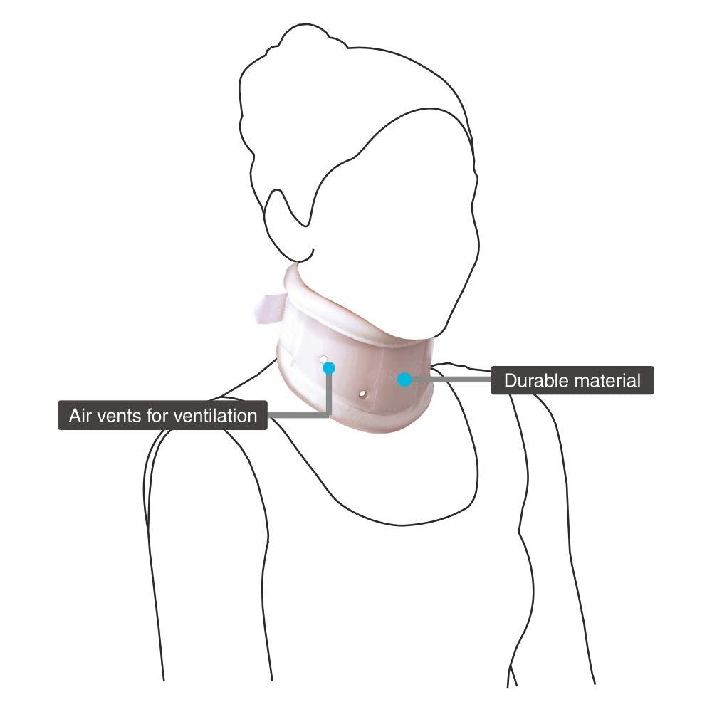 VISSCO CERVICAL COLLAR - ADJUSTABLE HEIGHT ( WHITE)