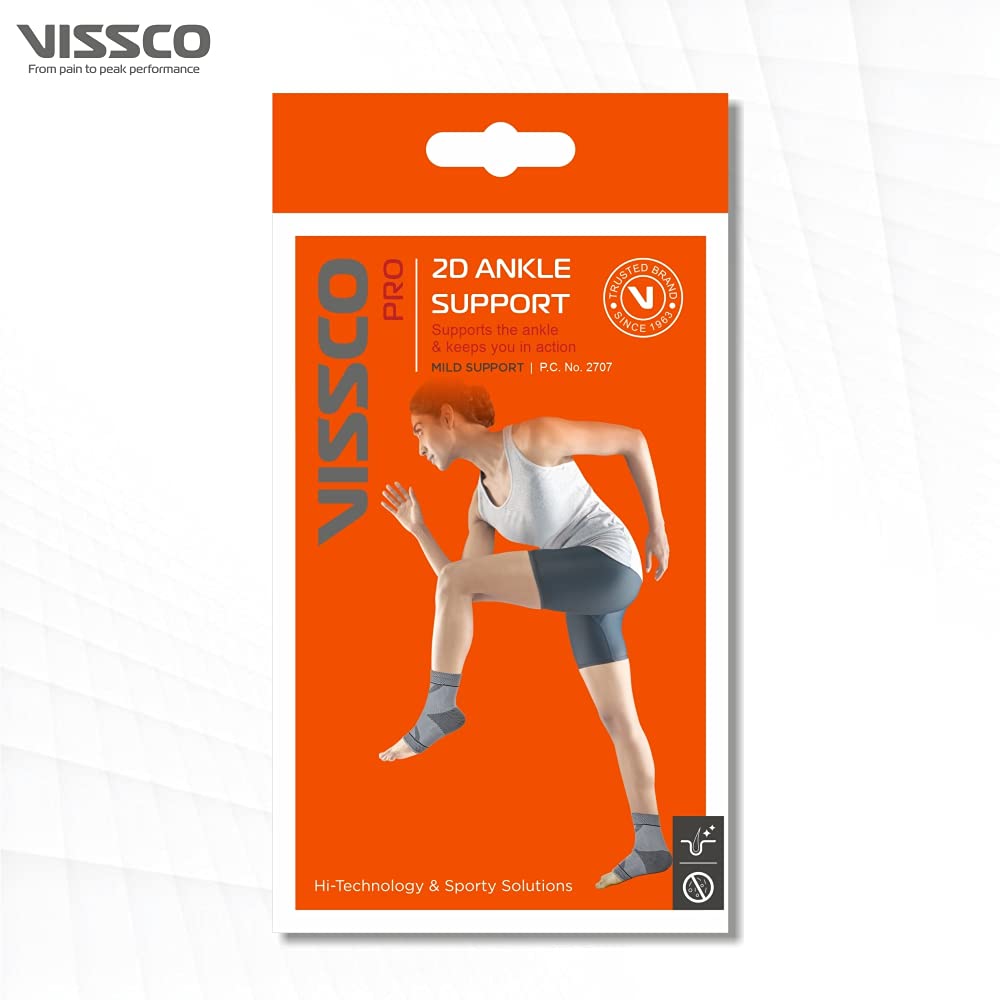VISSCO 2D ANKLE SUPPORT (GREY)