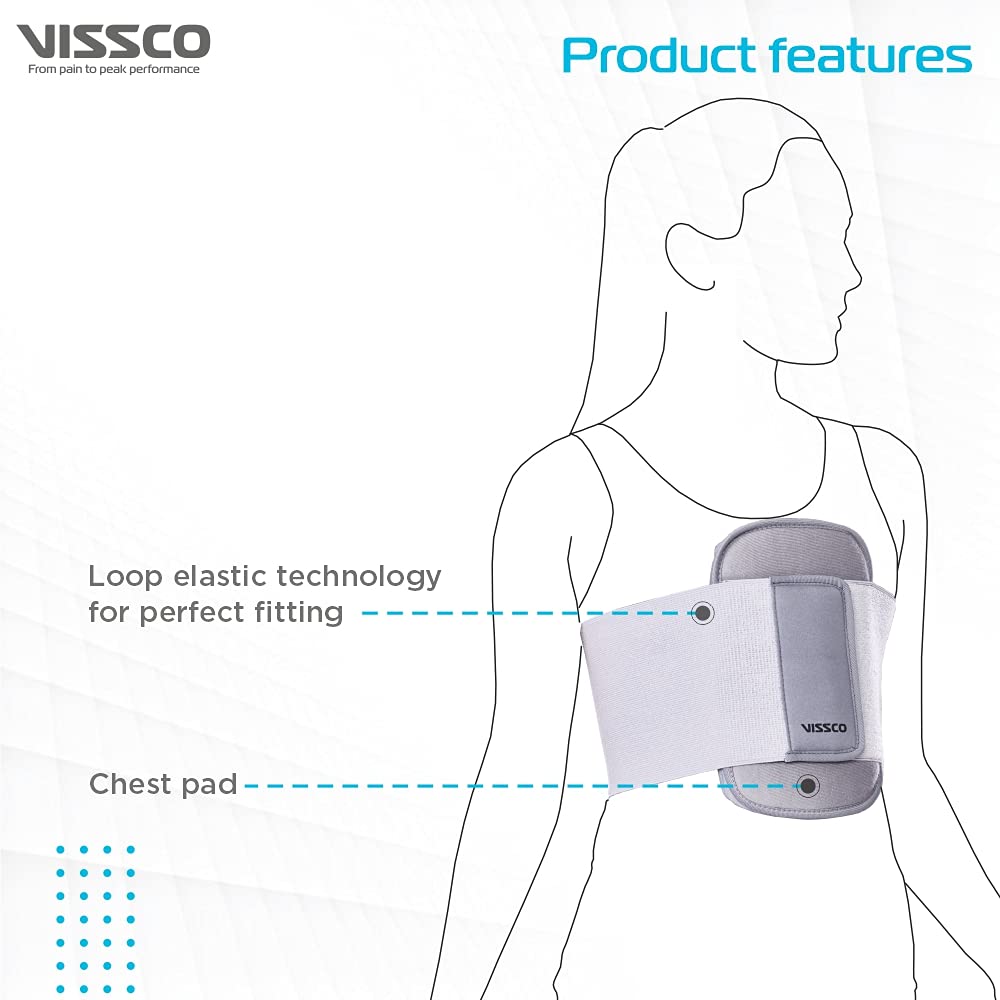 VISSCO STERNAL BRACE (MODERATE SUPPORT)- GREY