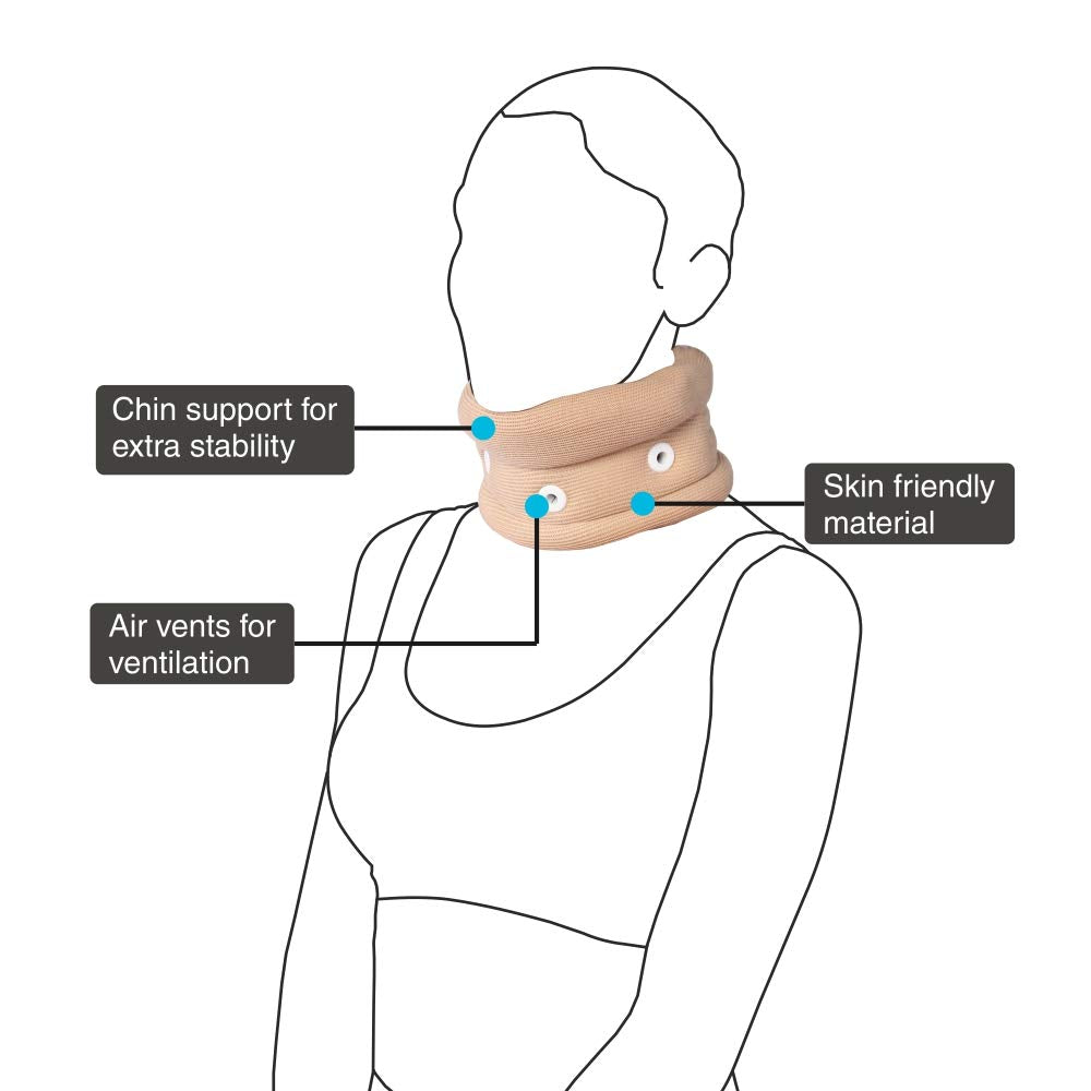 VISSCO CERVICAL COLLAR WITH CHIN SUPPORT