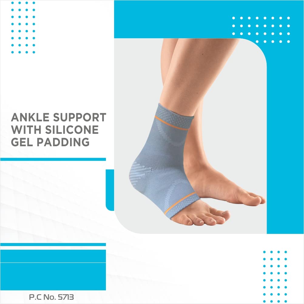 VISSCO ANKLE SUPPORT WITH SILICONE PRESSURE PAD (GREY)