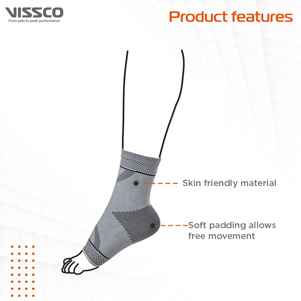 VISSCO 2D ANKLE SUPPORT (GREY)