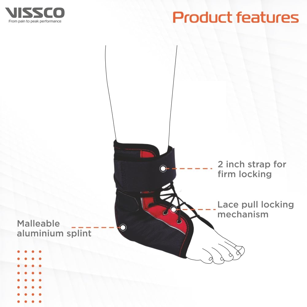 VISSCO RIGID ANKLE BRACE (MULTICOLOR)