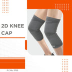 VISSCO STRECHABLE 2D KNEE CAP | IDEAL MILD SUPPORT FOR FREE KNEE MOVEMENT - GREY