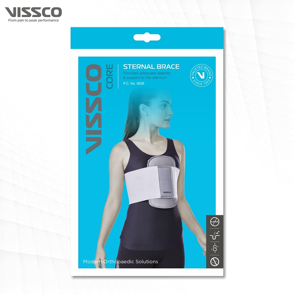 VISSCO STERNAL BRACE (MODERATE SUPPORT)- GREY