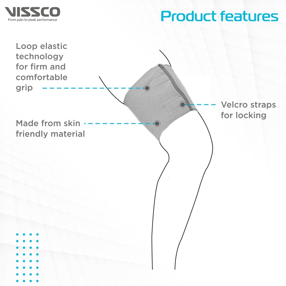 VISSCO LOOP ELASTIC SUPPORT (THIGH SUPPORT) - GREY