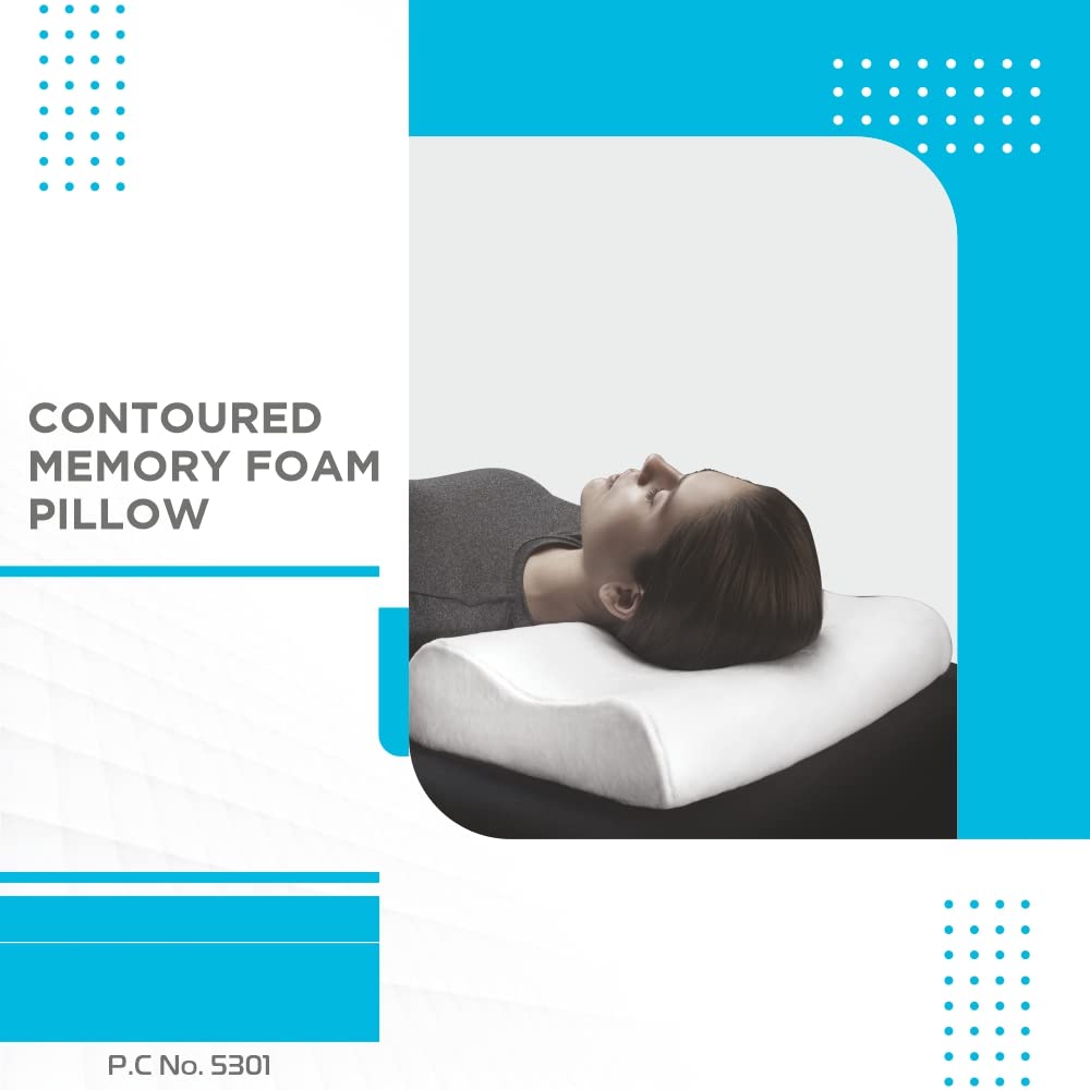 VISSCO CONTOURED MEMORY FOAM PILLOW (GREY)