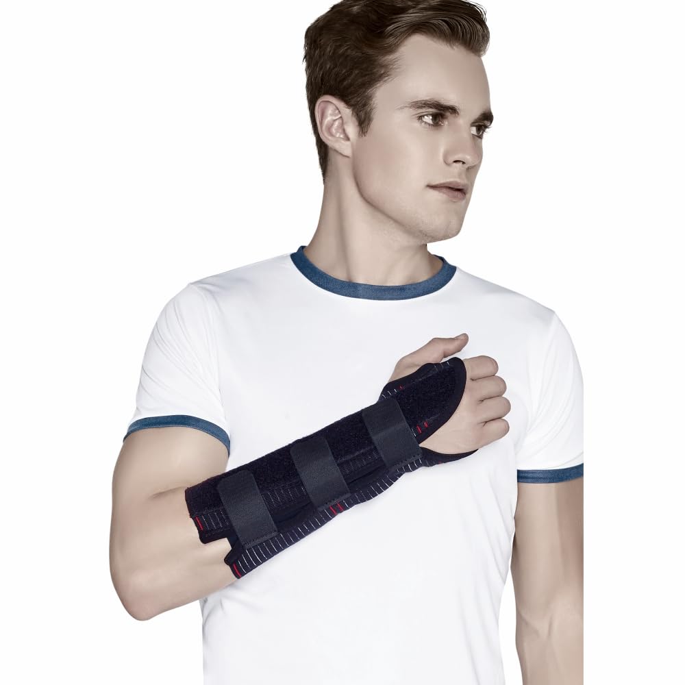 VISSCO ELASTIC WRIST SUPPORT (21CM) | PROVIDES FIRM SUPPORT FOR COLLES FRACTURE- BLACK