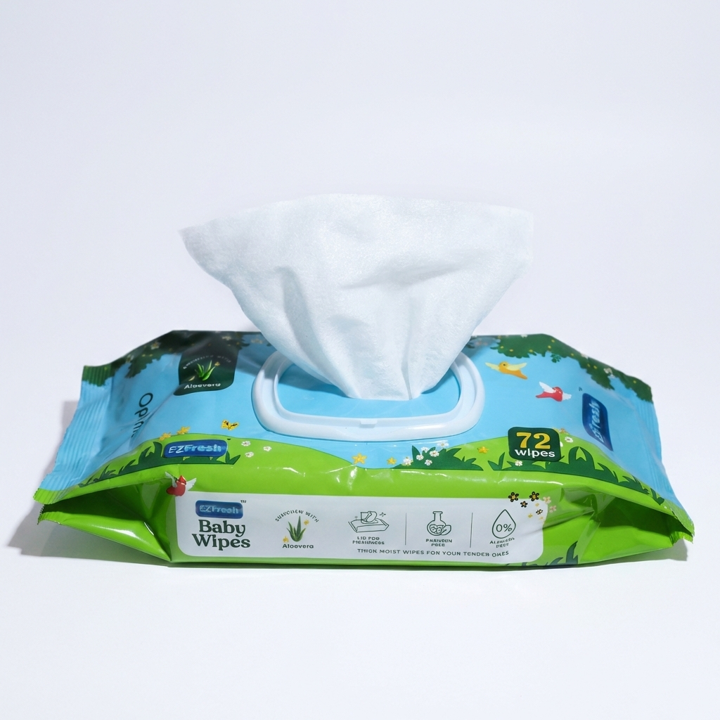 OPTIMA BABY WIPES WITH ALOE VERA (72 WIPES)