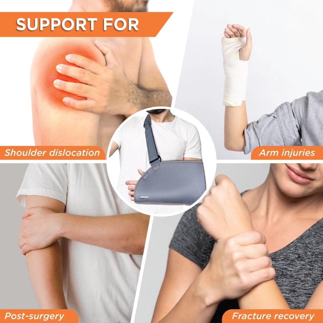VISSCO ARM POUCH SLING (MODERATE SUPPORT)- GREY