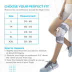 VISSCO STRACHABLE HINGED ELASTC WITH OPEN PATELLA - GREY (SINGLE PIECE)