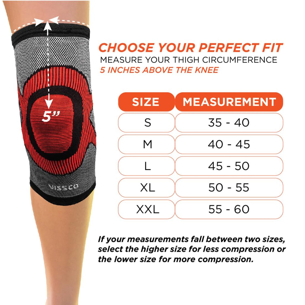 VISSCO 3D KNEE CAP WITH DONUT PADDING (SINGLE PIECE)