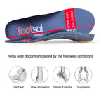 VISSCO FOOTSOL INSOLES FOR LOW ARCH, FLAT FEET, INSOLES FOR HEEL PAIN, OVER-PRONATION
