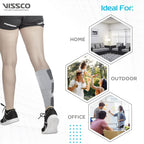 VISSCO LOOP ELASTIC CALF SUPPORT | PROVIDE MILD COMPRESSION TO RELIEF CALF PAIN- GREY (SINGLE PIECE)