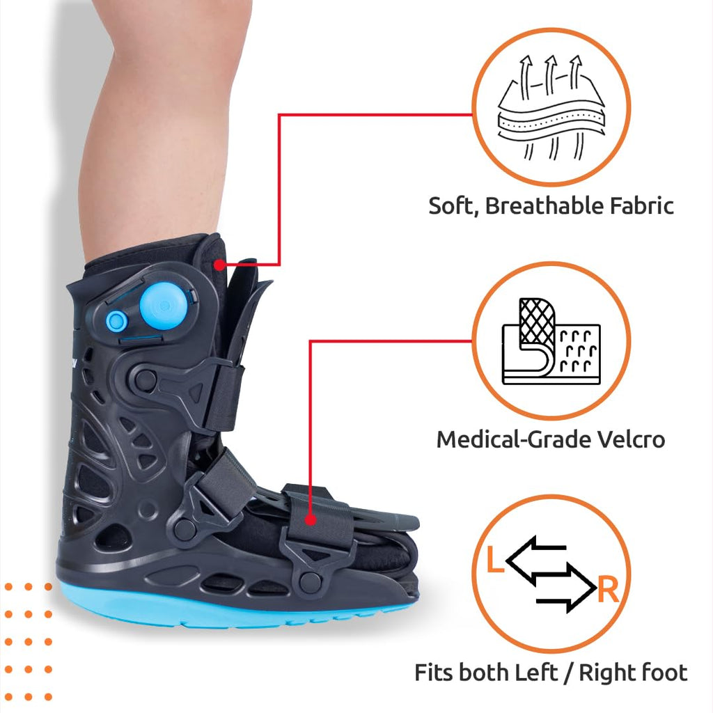 VISSCO PNEUMATIC WALKER BOOT (DOUBLE PUSH BUTTON - SHORT TYPE WITH 11")